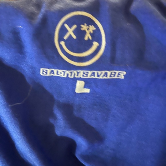 Salty Savage - Blue Hooded Muscle Tank. Large. Never worn. - Picture 2 of 3